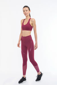 THE CURVY BOSS Sports Bra (Burgundy)