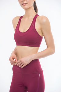 THE CURVY BOSS Sports Bra (Burgundy)