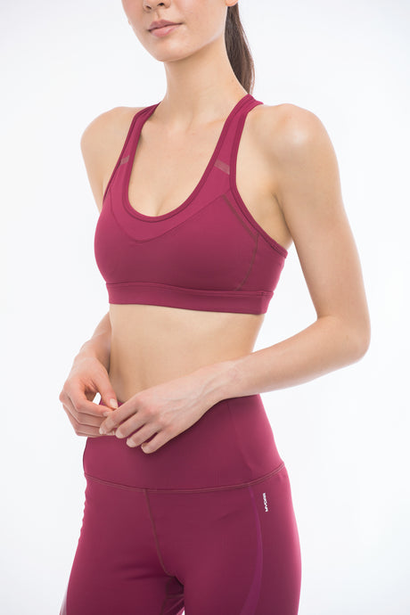 THE CURVY BOSS Sports Bra (Burgundy)
